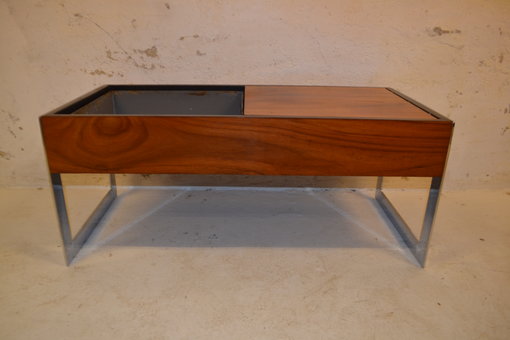 Merrow Associates Rosewood & Chrome Planter Coffee Table